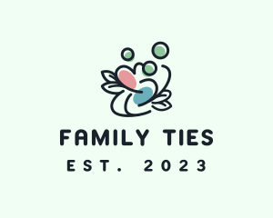 Heart Family Parenting  logo design