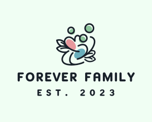 Heart Family Parenting  logo design