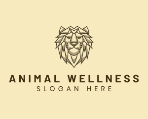 Geometric Animal Lion logo design