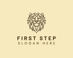 Geometric Animal Lion logo design