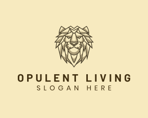 Geometric Animal Lion logo design