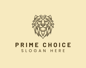 Geometric Animal Lion logo design