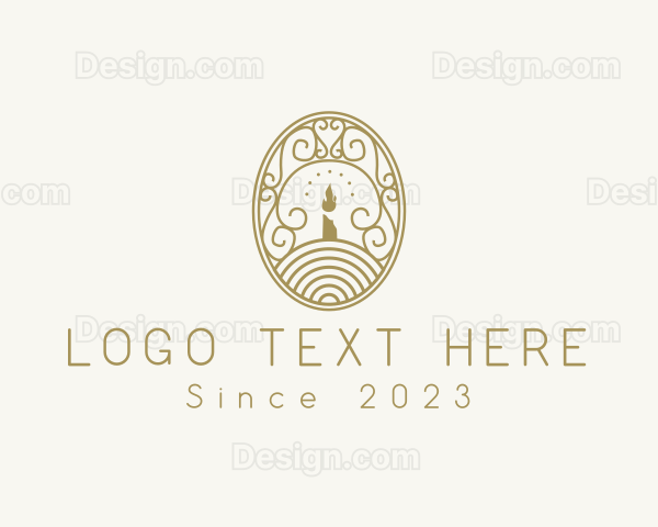 Ornate Elegant Decoration Candle Logo