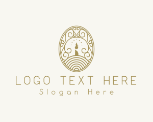 Ornate Elegant Decoration Candle Logo