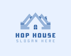 Blue Roof Housing logo design