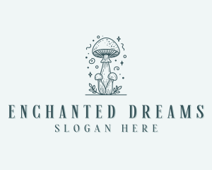 Mushroom Herbal Fungus logo design