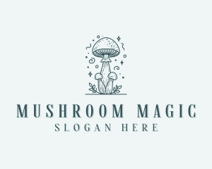 Mushroom Herbal Fungus logo design