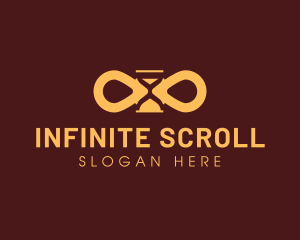 Infinity Loop Hourglass logo design