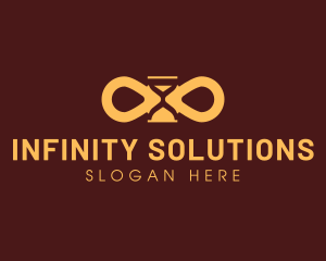 Infinity Loop Hourglass logo design