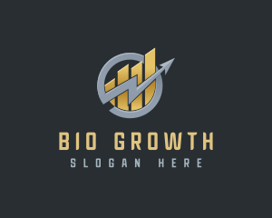 Lightning Growth Graph logo design