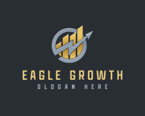 Lightning Growth Graph logo design