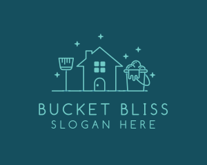 Mop & Bucket Housekeeping logo design