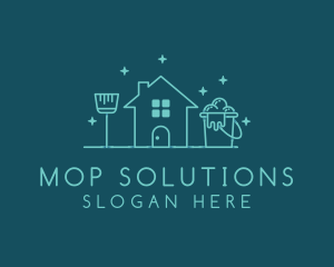 Mop & Bucket Housekeeping logo design