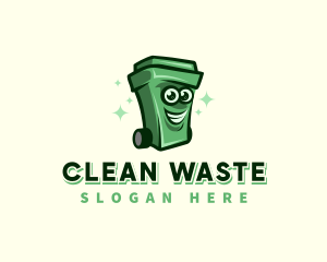 Trash Bin Recycle logo design