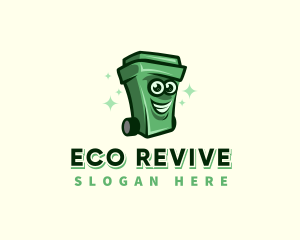 Trash Bin Recycle logo design