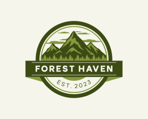 Nature Forest Mountain logo design