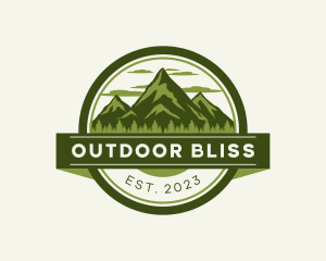 Nature Forest Mountain logo design