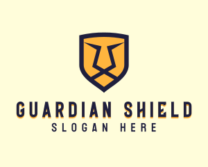 Angry Lion Shield  logo design