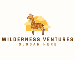 Giraffe Animal Safari logo design