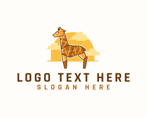 Wilderness - Giraffe Animal Safari logo design