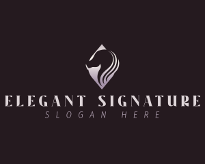 Equine Elegant Horse logo design