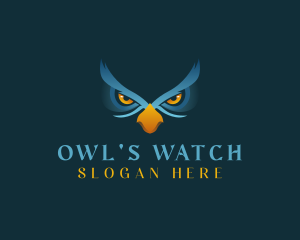 Eyes Owl Bird logo design