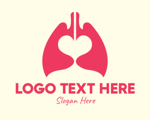 Pink Heart Lungs Logo