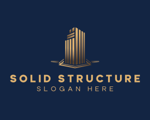 Skyscraper Structure Realty logo design