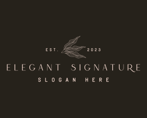 Elegant Nature Leaf logo design