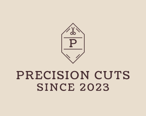 Scissor Barber Haircut logo design