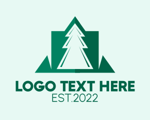 Green Pine Tree Forest  logo