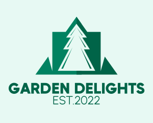 Green Pine Tree Forest  logo design