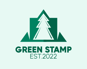 Green Pine Tree Forest  logo design