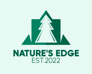 Green Pine Tree Forest  logo design