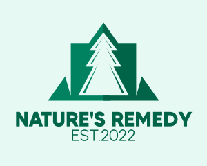 Green Pine Tree Forest  logo design