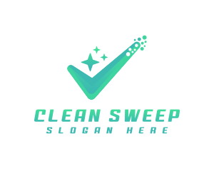 Bubble Clean Check logo design