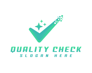 Bubble Clean Check logo design