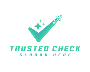 Bubble Clean Check logo design