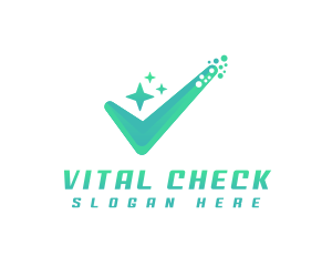 Bubble Clean Check logo design