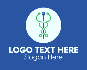 Medical Stethoscope Caduceus Logo