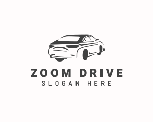 Sedan Car Driving logo design