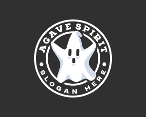 Spooky Paranormal Ghost logo design