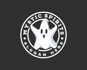 Spooky Paranormal Ghost logo