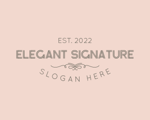 Feminine Elegant Brand logo design