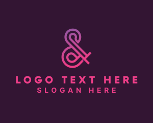 Font - Gradient Ampersand Font logo design