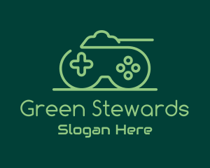 Green Gamepad Tank logo design