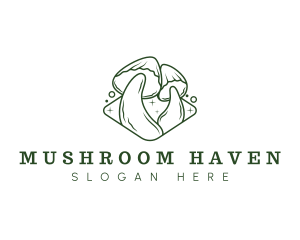 Whimsical Mushroom Fungi logo design