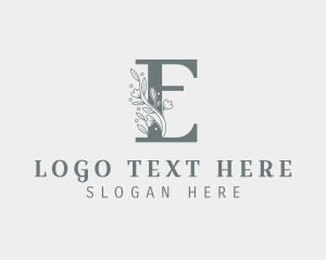 Aesthetic Floral Letter logo