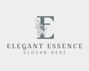 Aesthetic Floral Letter logo design