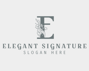 Aesthetic Floral Letter logo design